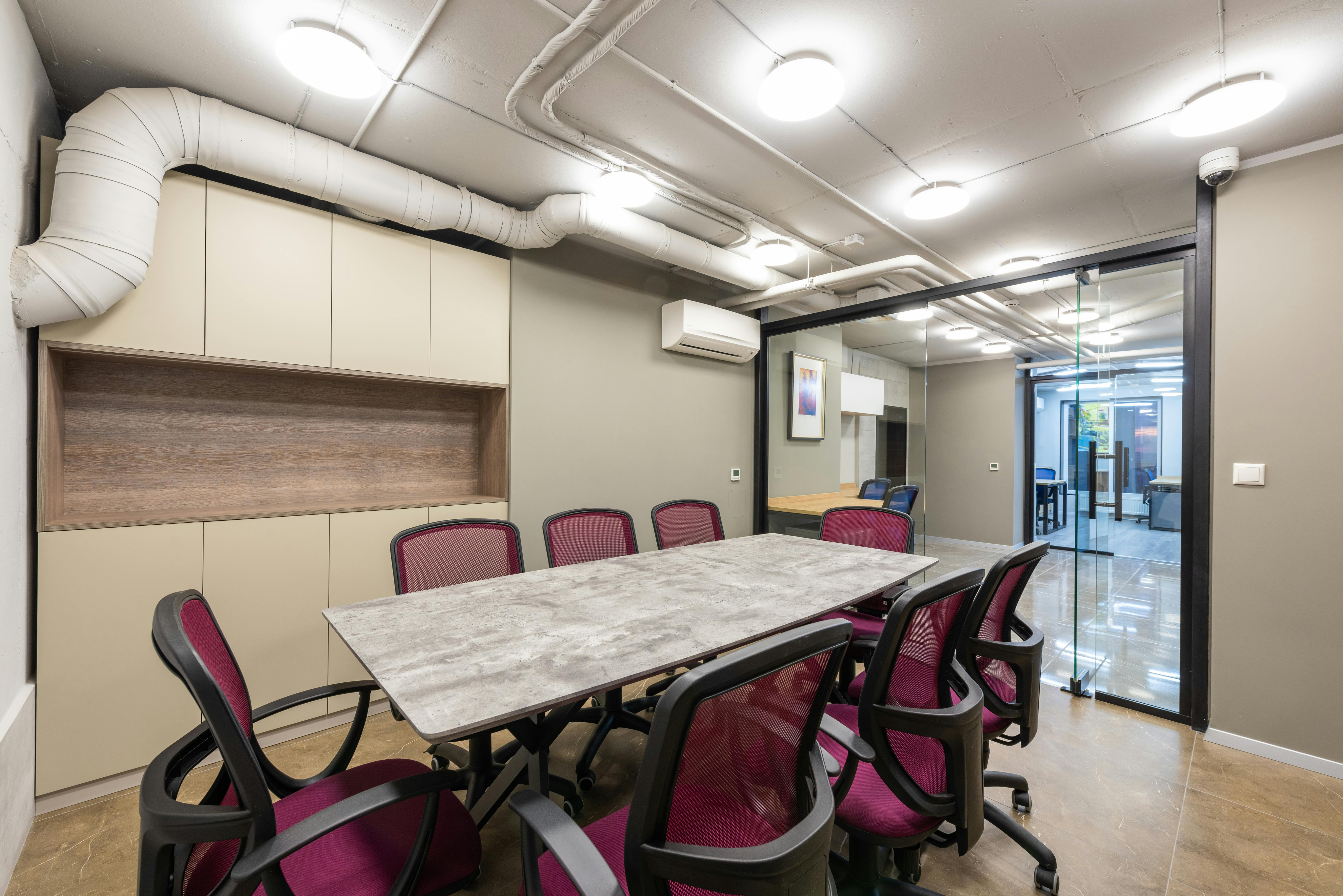 Blurred background of a modern conference room