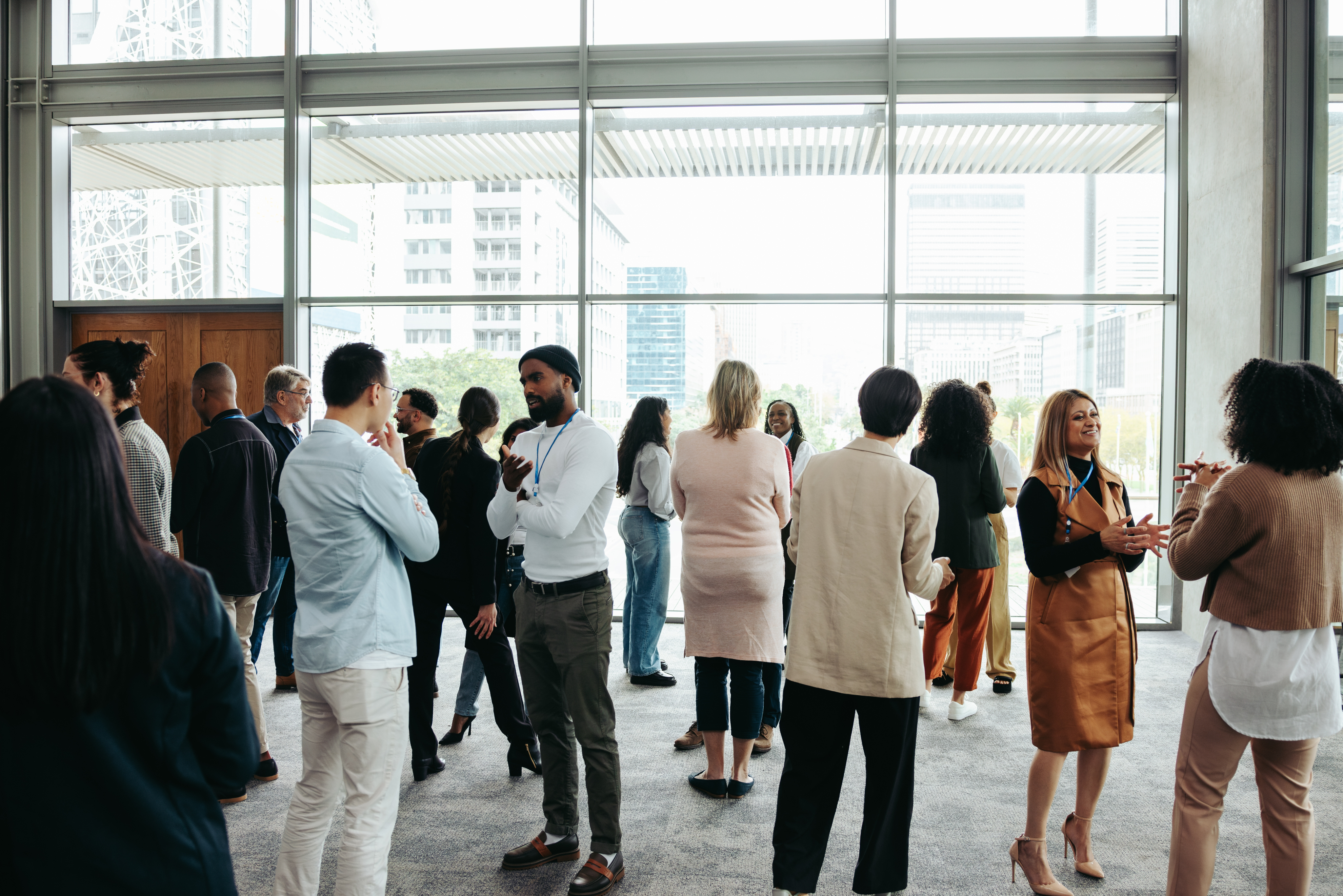 People networking at a conference event