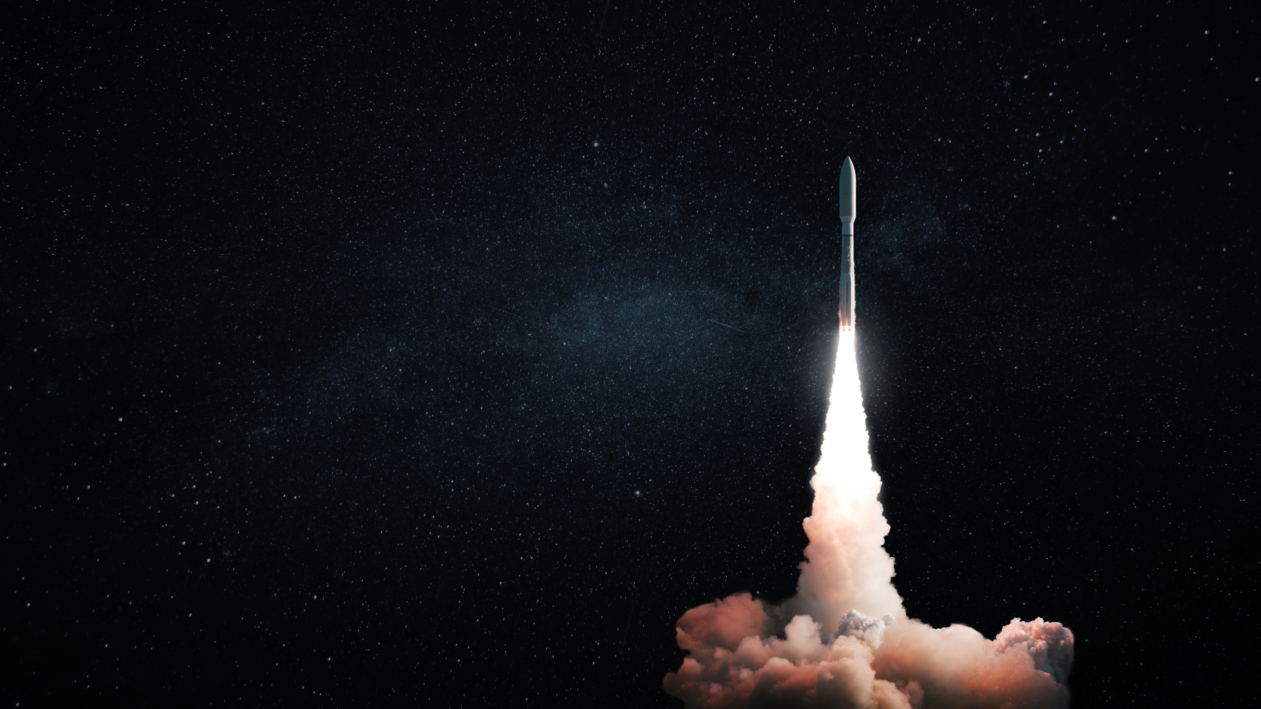 Rocket launching into space