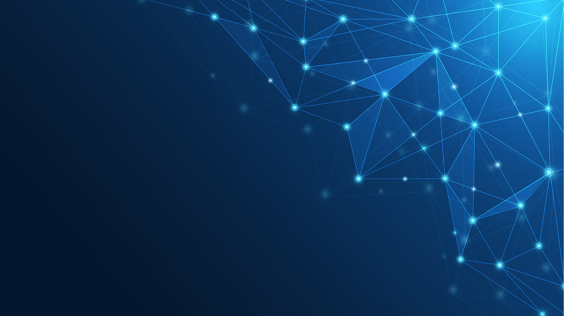 Abstract dark blue network connections