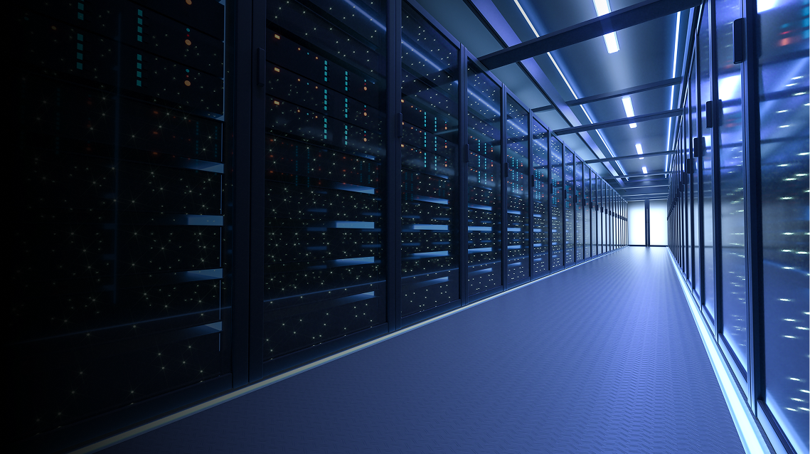 Abstract dark blue network connections