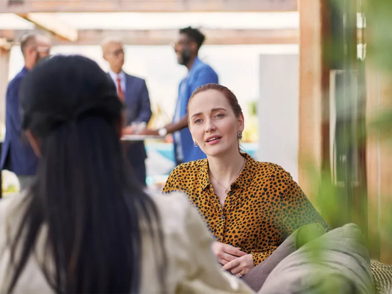 Diverse group of people in a casual meeting